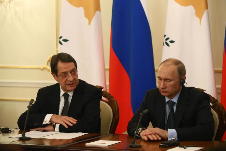 Συγχαρητήρια Αναστασιάδη σε Πούτιν - 'Εμβάθυνση των διμερών σχέσεων'